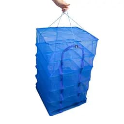 Сушарка сітчаста AirDry Pro, підвісна п’ятирівнева для риби, грибів і фруктів, синя, 80×49,5×49,5 см - мініатюра 3