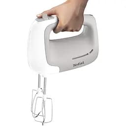 Ручний міксер Tefal Prep`Mix HT450B38, 450 Вт 5 налаштувань швидкості, Turbo, білий | сірий - мініатюра 4