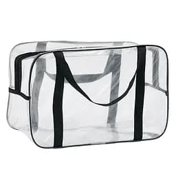 Прозора сумка в пологовий будинок розмір S 30 х 20 х 15 см (чорна)