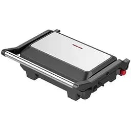 Прижимной контактный электрический гриль Crownberg CB-1081 домашний с антипригарным покрытием 1000Вт Серый