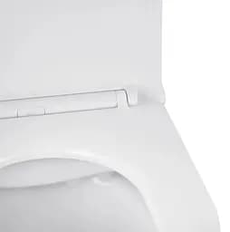 Унітаз підвісний безобідковий Kroner Harz WHI493736 RIMLESS з сидінням Slim Duroplast / Soft-close / Quick relase (KH493736WHIR) (CV029609) - мініатюра 5