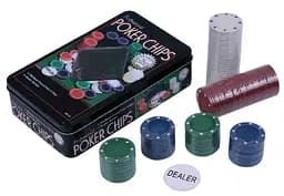 Покерний набір на 100 фішок з номіналом 100-S