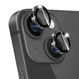 Захисне скло Metal Classic на камеру (у упак.) для Apple iPhone 15 (6.1) / 15 Plus (6.7) Чорний / Midnight - мініатюра 3