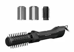 Фен-щітка Rowenta Renewal Brush Active, 1000Вт, 3 режими, іоніз-я, хол. обдув, обгорт. насадка, 2 насадки, кераміка, чорний