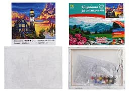 Набір для розпису по номерах Нічний маяк, TK Group, 30x40 см, 31396