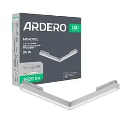 Светодиодный магнитный трековый светильник Ardero MGN302L 24W 4000К угловой белый (80603)