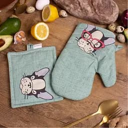 Набір MirSon №7006: прихватка, 17х17 см та рукавиця, 27х17 см, зелений (2200006772736)