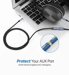 Кабель Ugreen AV118 3.5 mm Male to 3.5 mm Female 1.5 м Blue (40674) - мініатюра 5
