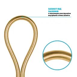 Шланг для душу 175 см Drop SH-H175-GLD-P силіконовий - Подвійний Анти-Твіст, золотий - мініатюра 4
