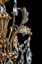 Люстра свічка LED L6813/8 GAB, 8 ламп, бронза, білий, стильна кришталева для кухні - мініатюра 5