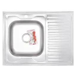 Кухонная мойка накладная Zerix Z8060L-04-160E satin ZX1618, Нержавеющая сталь