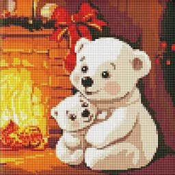 Алмазная мозаика без подрамника Домашнее тепло AMC7807 с АВ стразами 30х30 см