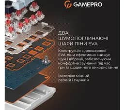 Клавіатура ігрова механічна GamePro GPMK-160-BL Warden Genesis Red Outemu Swithes Hot-Swap White-Blue - мініатюра 11