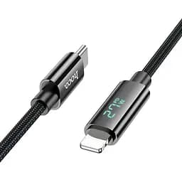 Кабель Hoco U125 Benefit PD charging data cable with display iP Чорний