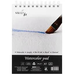 Альбом на спіралі для акварелі 260г/м2 20л середнє зерно мікроперфорація SM-LT Art