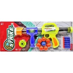 Автомат 5029: Увлекательный помповый автомат с мячиками и мягкими патронами для активного отдыха!