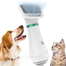 Фен-расческа для шерсти PET GROOMING DRYER WN-10 / Инструменты для груминга Преимущества: 2 в 1 фен для волос для домашних животных