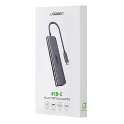 USB-хаб Ugreen CM195 USB Type-C 6 in 1 (70410) Space Gray - мініатюра 2