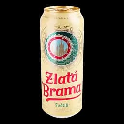 Пиво Zlata Brama світле 5% 0.5 л з/б - мініатюра 4