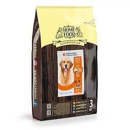 Сухий корм Home Food для дорослих собак Індейка і лосось DOG ADULT MAXI Здорова шкіра і блиск шерсті 3 кг