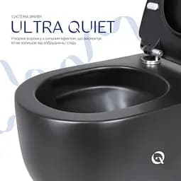 Унітаз підвісний Qtap Taurus Ultra Quiet, з сидінням Slim Duroplast/ Soft-close/ Quick Release QT2433084EUQMB - мініатюра 4