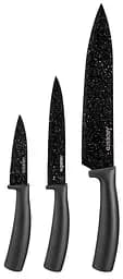 Набор ножей Black Mars, 3 предмета, нержавеющая сталь, пластик, черный ARDESTO kuh0014604