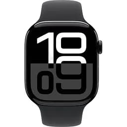 Смарт-часы Apple Watch Series 10 GPS 46mm Jet Black Aluminum Case with Black Sport Band M/L MWWQ3