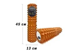 Масажний ролик EasyFit Grid Roller 45 см v.2.2 Помаранчевий (EF-2028-OR) - мініатюра 3