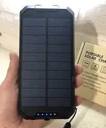 Зовнішній акумулятор на сонячних батареях 30000 mah + 2 ліхтарі