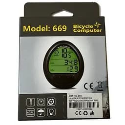 Велокомп'ютер Bicycle Computer NO: 669/999 Waterproof + підсвічування екрану (19 функцій) - мініатюра 8