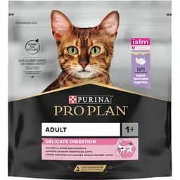 Сухой корм для кошек с чувствительным пищеварением Purina Pro Plan Adult 1+ Delicate Digestion, с индейкой, 400 г (12372502)