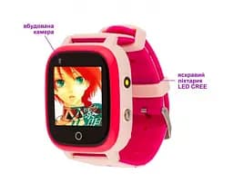 Дитячий смарт-годинник Amigo GO005 4G WIFI Thermometer Pink Рожеві - мініатюра 8