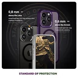 Чехол Apple iPhone 15 Plus, Unit MagSafe, белый, прозрачный, магсейф, ударопрочный, магнитный, панель-накладка с поддержкой MagSafe, с поддержкой беспроводной зарядки, TPU+PC, защита всего корпуса, ударопрочный, ArmorStandart (ARM69351) - мініатюра 4