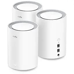 Маршрутизатор WiFi Mesh-система WiFi 6 Cudy M1800 (3-Pack) 3 штуки дводіапазонні гігабітні AX1800 (73-00516) - мініатюра 4