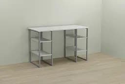 Комп'ютерний стіл Ferrum-decor Карен 75x140x60 сірий ДСП Білий 16мм (FRD-102428)