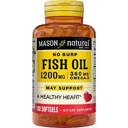 Рыбий жир и омега-3 Mason Natural 1200/360 мг 100 гелевых капсул