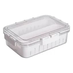 Контейнер для зберігання харчових продуктів Yiwu HP-27-11 пластиковий з двома відсіками білий