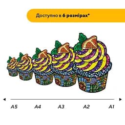 Пазл дерев'яний Апетитний Кексик, А3, Картонна коробка 200 елементів - мініатюра 2