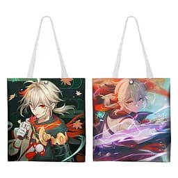 Шоппер еко-сумка Геншин Каедехара Кадзуха Genshin Impact Kazuha Kaedehara 33 х 37 см двосторонній