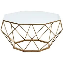 Столик журнальний Prestol Перфект білий золото 80х44 см