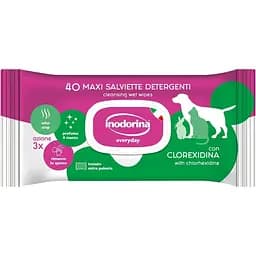 Салфетки влажные Inodorina Everyday Clorexidina для кошек и собак с хлоргексидином и морским ароматом 40 шт. (230.0030.004)