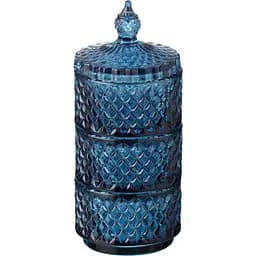 Шкатулка J-line з трьох ярусів синя (48508)