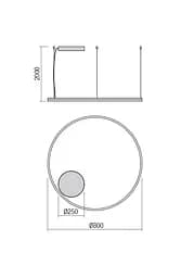 Підвісний світильник Redo ORBIT SU LED 55W 3000K D800 SAND WHITE (4.1.2) 01-1712 - мініатюра 2