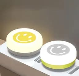 Портативний USB LED нічник Смайлик міні лампа 5V нічник від повербанка компактний світильник 2 шт - мініатюра 3