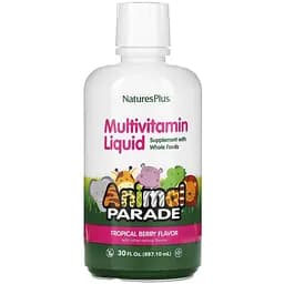 Жидкие мультивитамины Natures Plus Animal Parade Gold Вкус Тропических фруктов 887 мл
