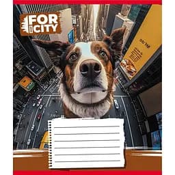 Зошит учнівський "Собака в місті" Leader 024-560077L-5 в лінію, 24 аркуші