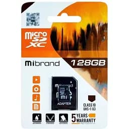 Карта пам'яті MicroSD MiBrand 128 GB class 10 UHS-1 U3+SD