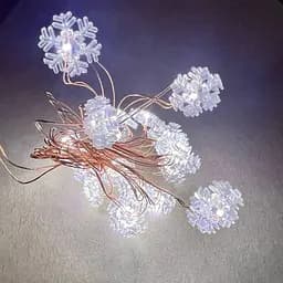 Світлодіодні гірлянди Melinera 20 led Сніжинки 2.3 м з батарейками в комплекті