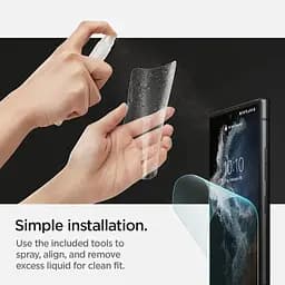 Плівка захисна Spigen Screen Protector FlexiD Solid до Samsung Galaxy S22 Ultra S908 AFL04143 (1шт. у комплекті) - мініатюра 5