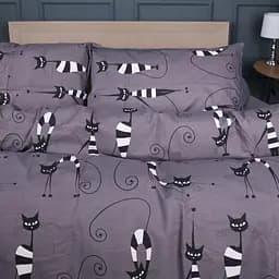 Комплект постільної білизни MirSon Ranforce Elite  Night cats 110х140 см (2200011152264) - мініатюра 4